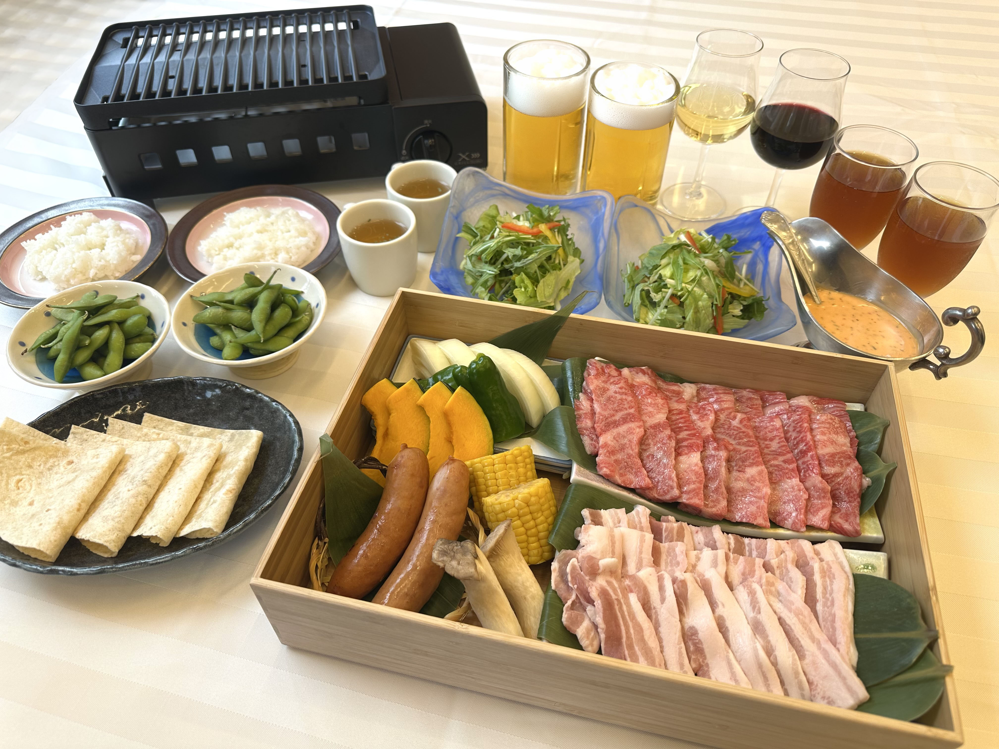 【やまゆり牛豚BBQプラン】