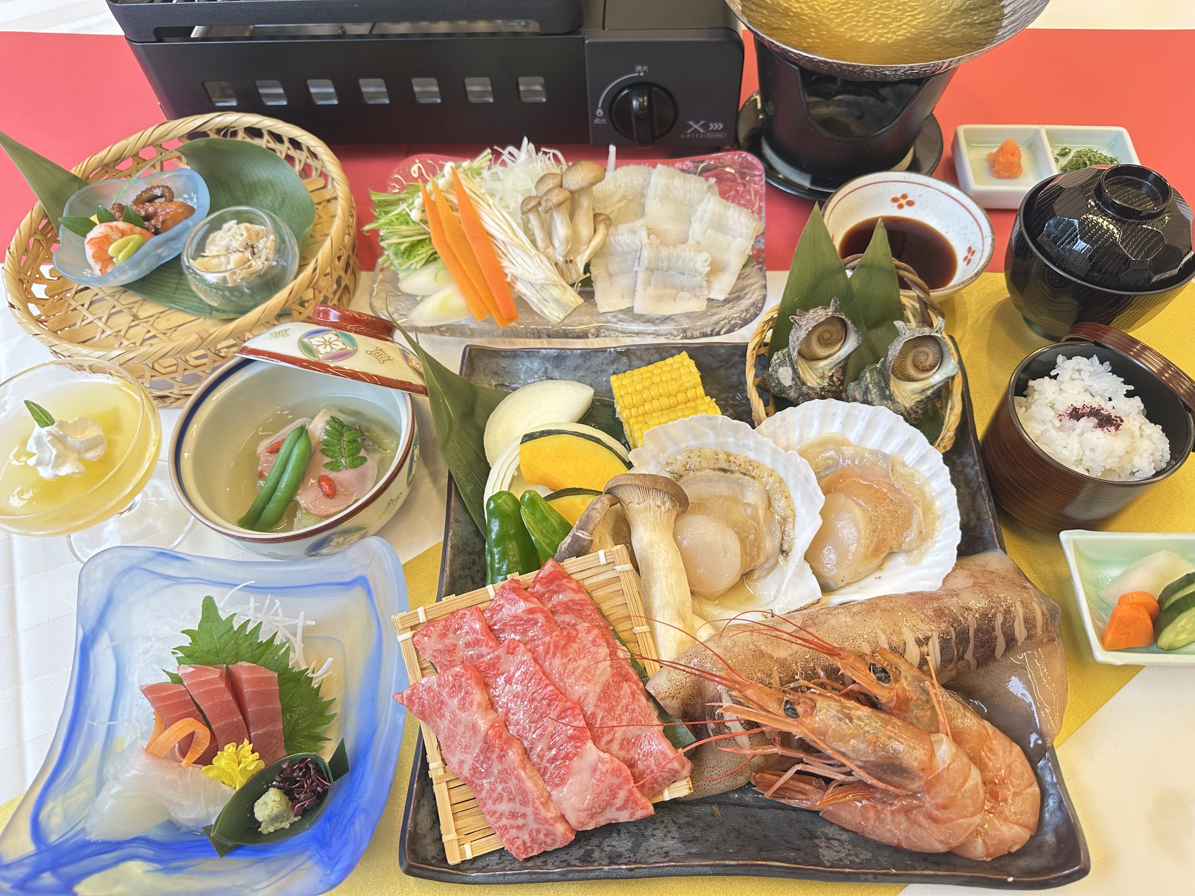 ≪1泊2食付：浜焼き風＆鱧しゃぶ会席≫